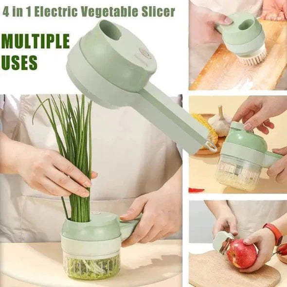 4 in 1 Handheld Electric Vegetable Cutter Set