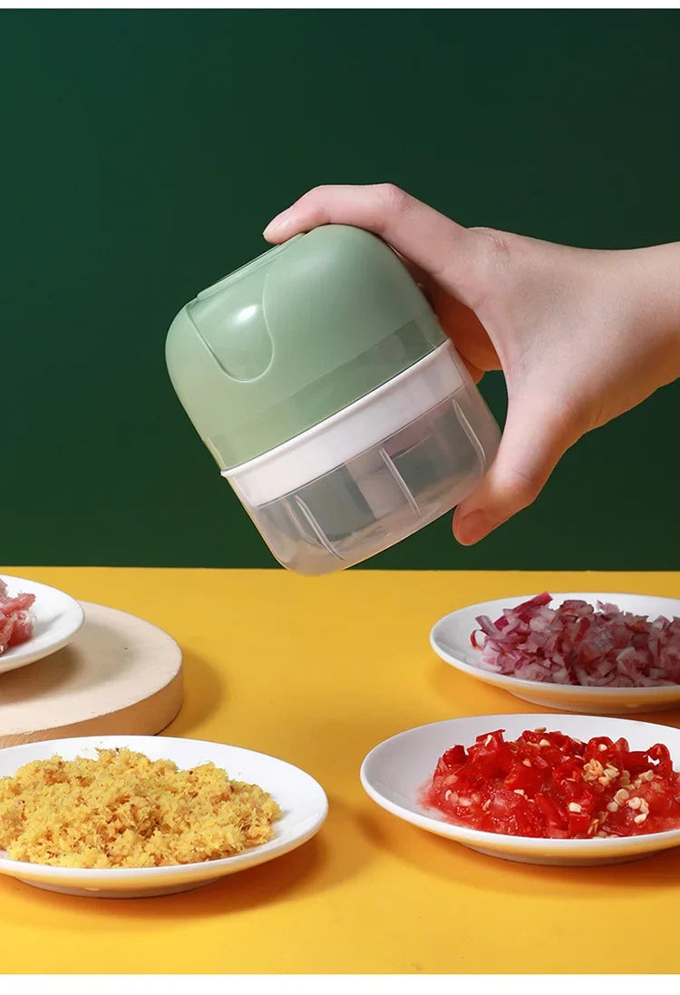 Electric Garlic Chopper, 250ML Mini Vegetable Chopper With USB Rechargeable,