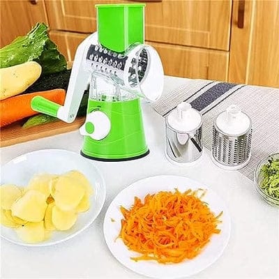 Multifunctional Roller Vegetable Cutter, 3 In 1 Vegetable Slicer And Cutter, Manual Rotary Drum Greator