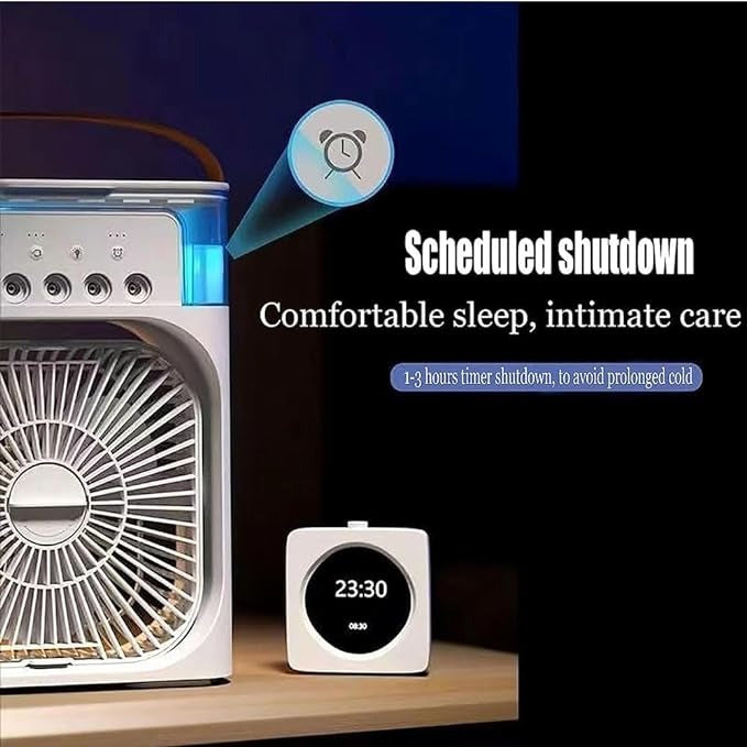 Cooling Fan With Ice – Portable Air Cooler & Humidifier | مروحة تبريد مع الثلج ومبرد هواء محمول